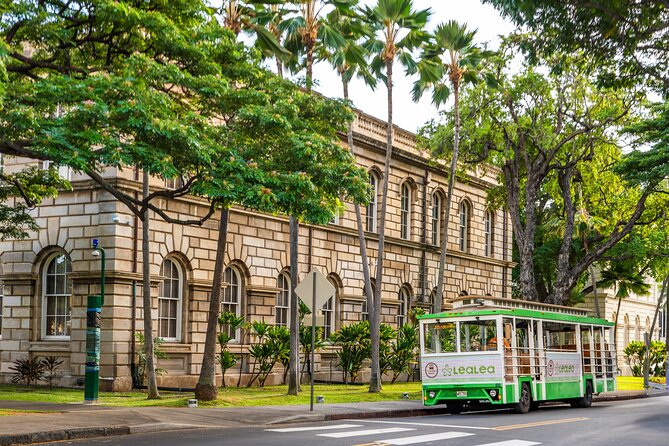 7 Day Pass LeaLea Trolley and Waikiki Trolley Pink Line - Honolulu museum and landmark loop: HoMA, Capitol, Foster Botanical Garden, Bishop Museum, and Iolani Palace