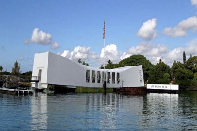Battleships of WWII at Pearl Harbor Departing from Waikiki - The USS Arizona Memorial boat ride: short, calm, and powerful