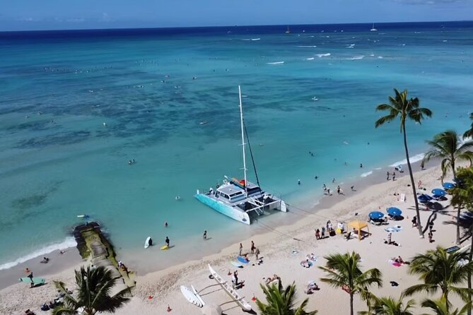 Board from Waikiki Beach for Aloha Hour Sail on Hāwea Catamaran - Wildlife Spotting: Dolphins, Whales, Turtles, and Flying Fish