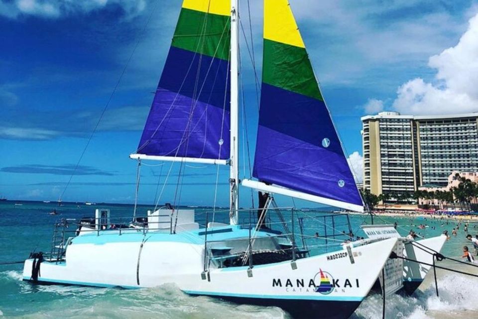 Board from Waikiki Beach: Scenic Sunset Sail on the Hāwea - Onboard vibe: music, room to breathe, and a bar that moves fast