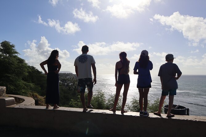 Circle Island Tour with Snorkeling & Turtles - South Shore icons: Duke Kahanamoku, Diamond Head, and Halona