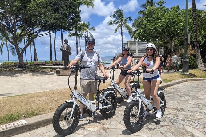 Electric Bike Ride & Diamond Head Hike Tour - Ocean Side Beach Park Time: Surfers, Views, and Photo Stops
