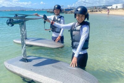 Group of 2 + mid length eFoil experience Honolulu HAWAII - Getting to Foil Surfing Hawaii on Sand Island (and why location matters)