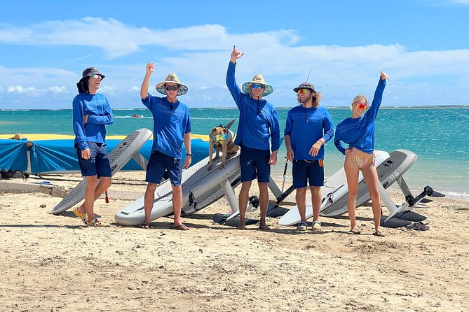 Group of 2 + mid length eFoil experience Honolulu HAWAII - Safety setup: helmets, life vests, and patient coaching