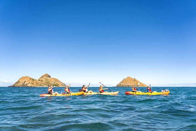 Guided E-Bike and Kayak Tour to Mokulua Islands in Kailua, Oahu - Kayaking Kailua Bay toward Mokulua Islands (wildlife spotting included)