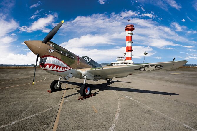 Hangar Guided Tour - Hangar 79 Restoration Shop: bullet holes, tools, and repairs