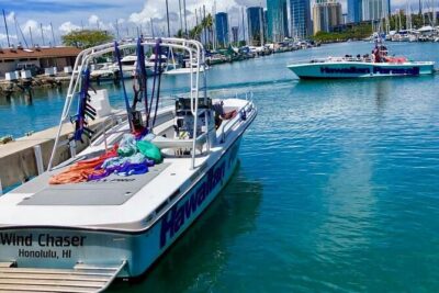 Hawaiian Parasail Since 1977 from Waikiki Beach - The boat, the harness, and the smoother take-off style