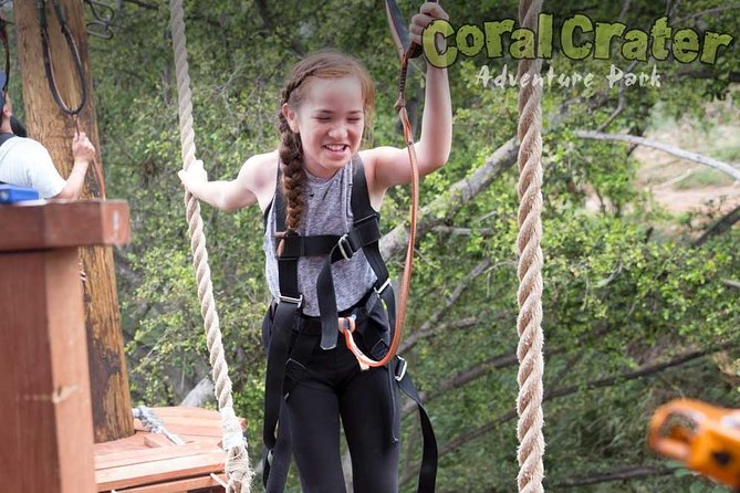 High Ropes Adventure Course at Coral Crater - The Adventure Tower: your 18-element flow above the ground