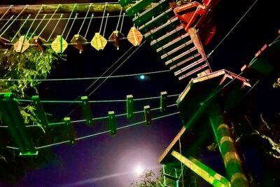 Night Ninja Adventure Course in Kapolei - Neon Night Fun at Coral Crater Adventure Park