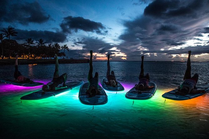 Night SUP Yoga in Honolulu, Hawaii - Quick hits before you paddle