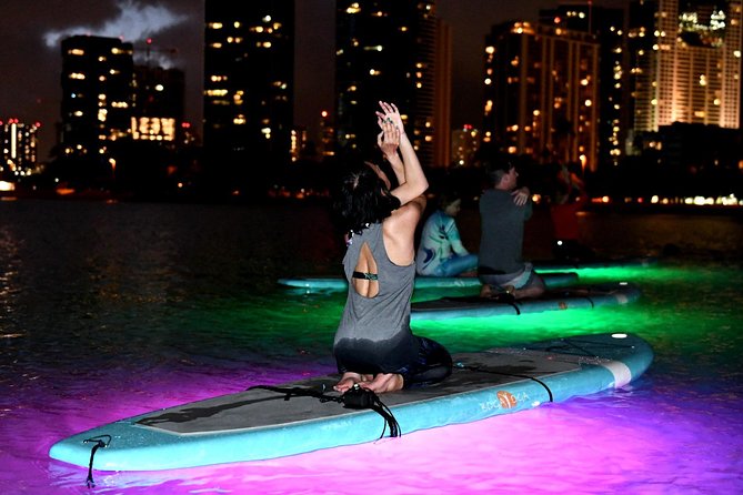 Night SUP Yoga in Honolulu, Hawaii - The water level and getting wet: how to plan for the reality