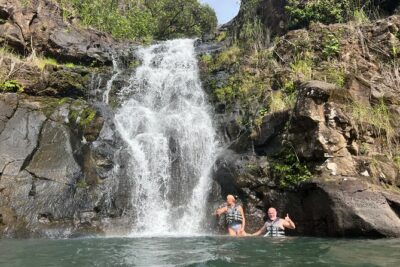 North Shore day,Waterfalls and Turtles Tour - Waimea Valley rainforest hike and the reconstructed village stop