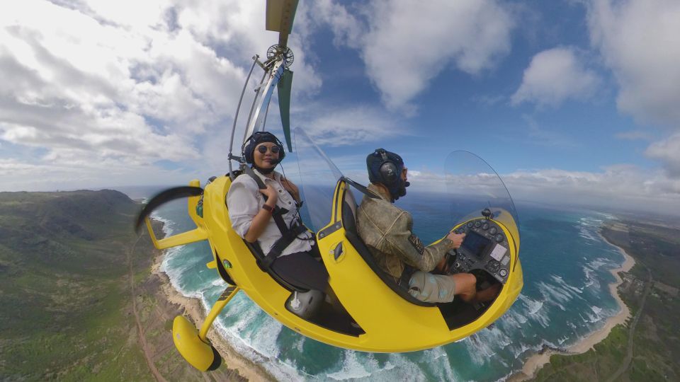 Oahu: Gyroplane Flight over North Shore of Oahu Hawaii - What Your 30 Minutes Look Like, From Parking to Airborne