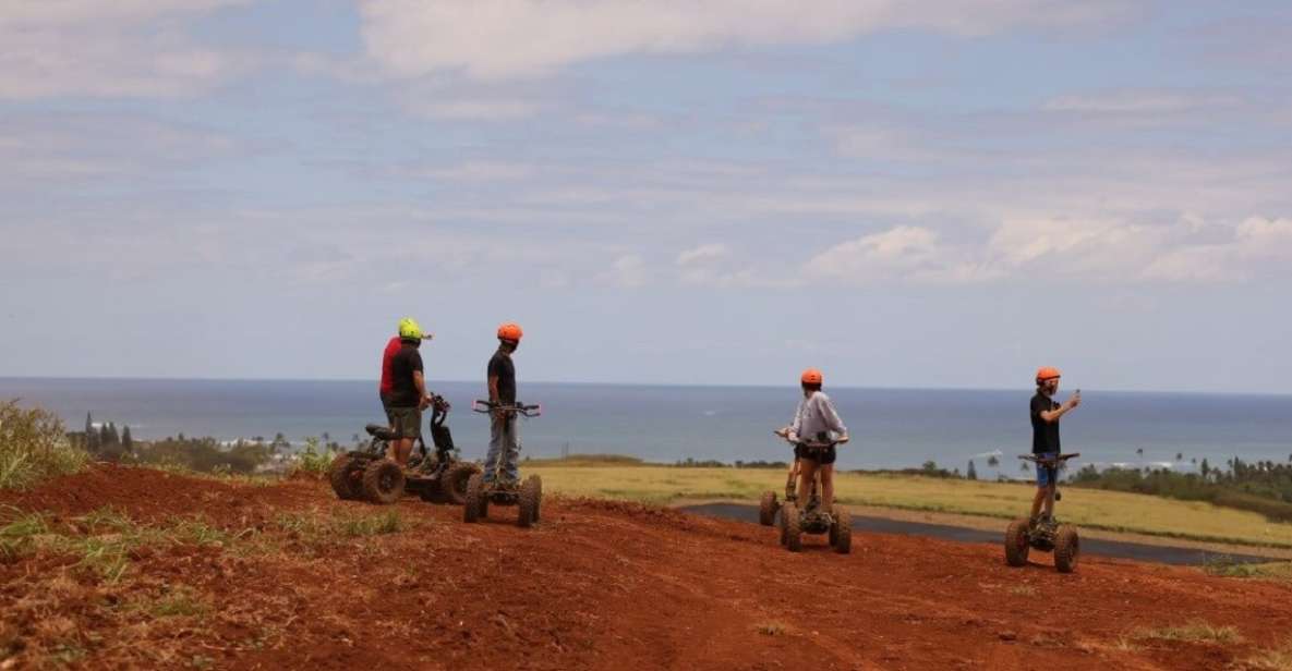 Oahu, Haleiwa: Da Mongoose EzRaider 1.5 hour ATV Adventure - Fruit Picking and Standing-Up Riding: Little Thrills With a Purpose