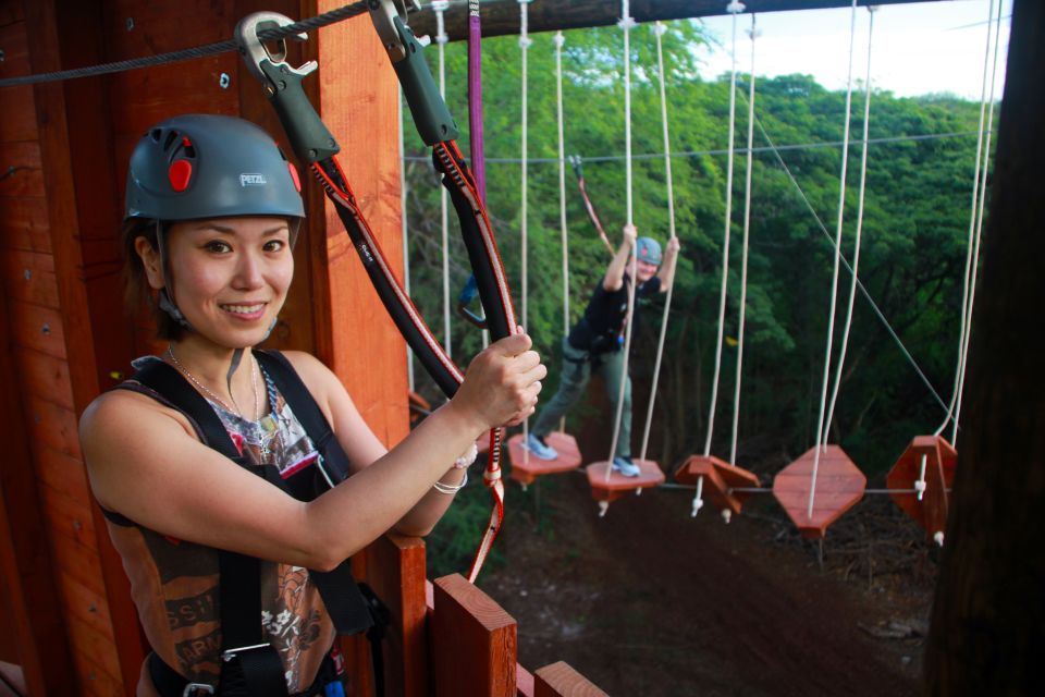 Oahu: High Ropes Adventure, Climbing, & Rappel Experience - Check-in, safety gear, and how the instructors help you move