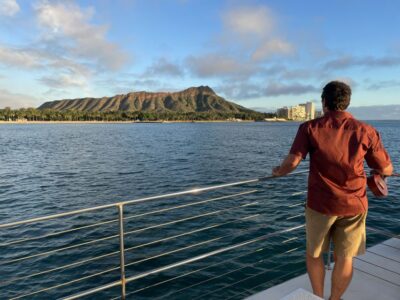 Oahu: Traditional Canoe Sunset Cruise with Dinner - The sail along Waikiki: Kewalo Basin to Diamond Head at sunset