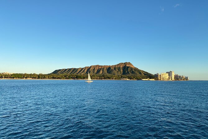 Private Sunset Catamaran Cruise in Waikiki - Cruising up Waikiki toward Diamond Head (the first “wow” moment)