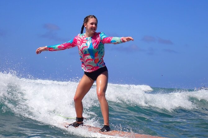 Private Surf Lesson in Waikiki - Gear included: rashguard, reef shoes, and a surfboard waiting