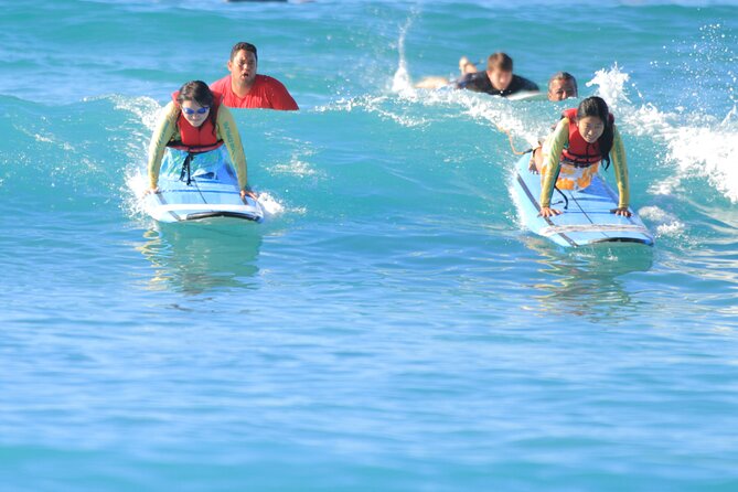 Semi-Private Surf Lesson for 2 or 3 people on Waikiki Beach - Semi-private setup: max four people, minimum two, real attention