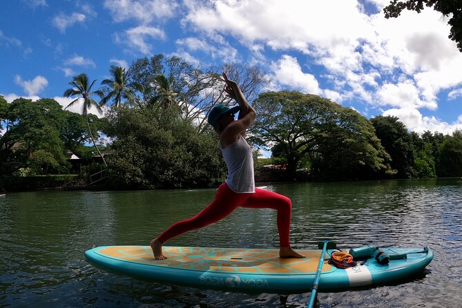 Stand-Up Paddle Yoga on the North Shore of Oahu - Paddling Through the Bay to the Anahulu River