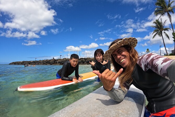 Surf Lessons get your Social Media video & photos you Surfing HI. - Meeting at Pau Hana Sailing: Fast Setup, Clear Start
