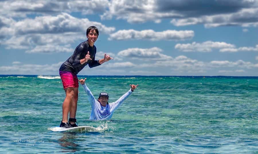 Waikiki: Surf Lessons Easy 60 min classes no crowds! - In the water: Kaisers, Rockpiles, and Bowls for mixed skill levels